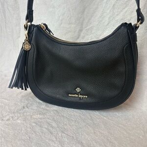 Nanette Lepore Black Pebbled Shoulder Bag